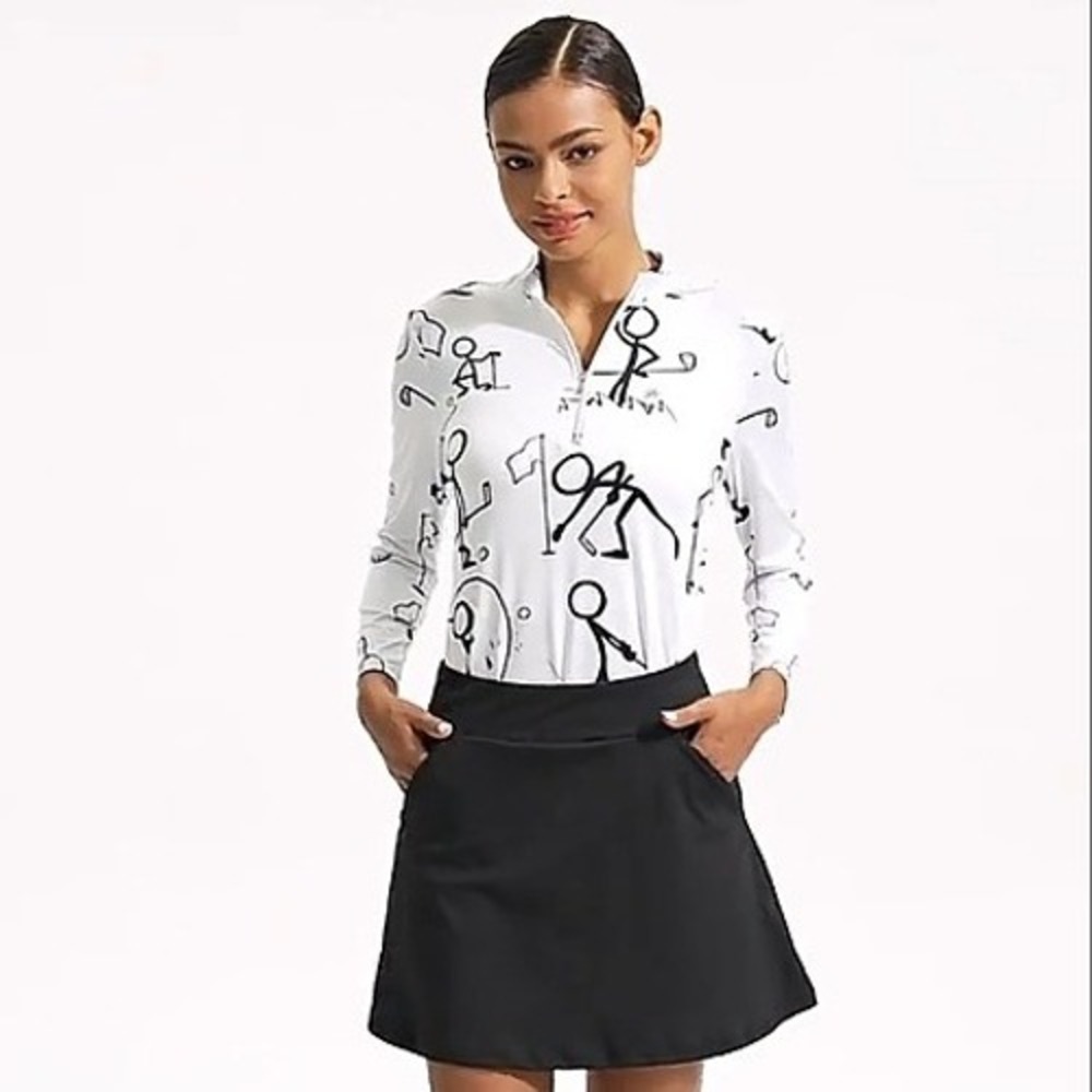 Acegolfs Hyper-prep Golf Sweatshirt Small White Stick Figure Golf Print Golfcore
